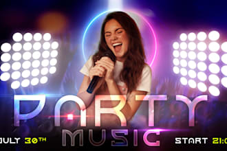 design a professional flyer for your party or event