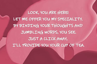 write you an excellent poem