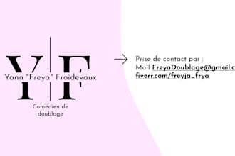 make a professionnal french voice over for your project