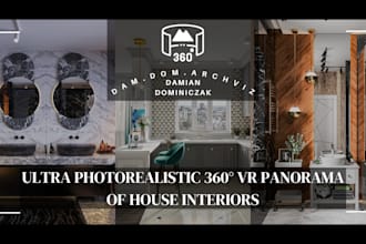 create a 360 panoramic VR rendering for home interiors
