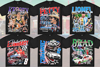 design a vintage old school 90s bootleg rap for your tee