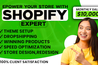 design and redesign shopify website, shopify store design, website design