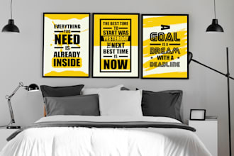 do custom poster and home decor design