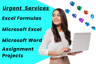 do quick data formatting, excel, word assessments, assignments