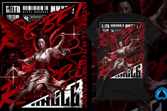 create modern streetwear grunge t shirt design