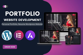 build resume, personal portfolio website and business wordpress website
