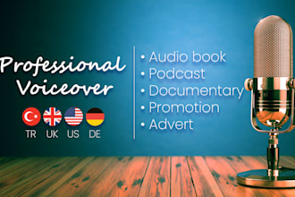 provide high quality voice over services bringing your projects to life