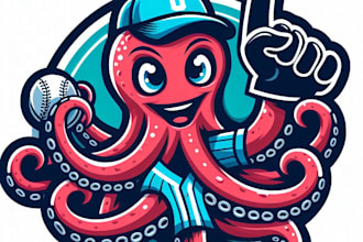 do octopus mascot logo design for your business