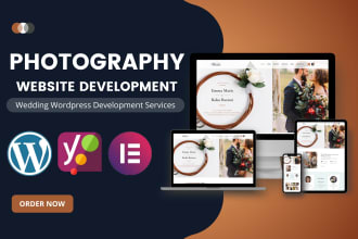 build an attractive photography, wedding wordpress website with online booking
