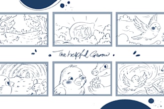 draw a professional storyboard for any project