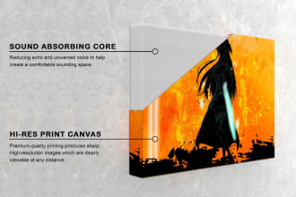 create a custom canvas wall art mockup design