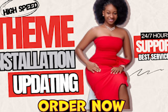 install premium shopify theme and wordpress divi elementor template updating
