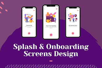 design mobile app splash screen and onboarding screens