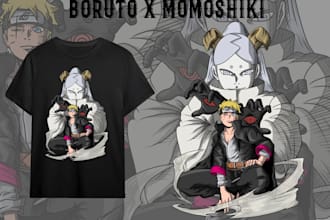 create anime design for tshirt clothing apparel