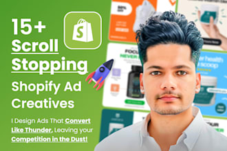design high converting shopify product ad creatives