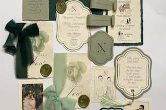 design wedding invitation and save the date card