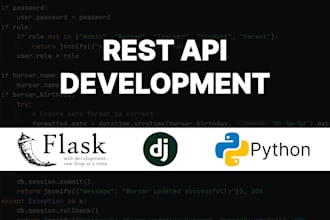 create and integrate various api for you using fastapi, flask, django or node js