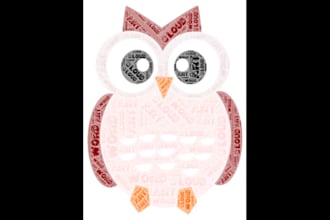do word cloud art or word art design with your text