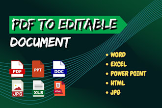 convert PDF to editable file