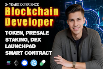 be blockchain developer web3 dapp presale dex launchpad on solana, ton, sui