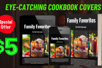 do eye catching paperback cookbook cover designs