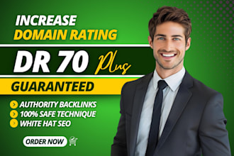increase domain rating ahrefs dr 70 ur moz da tf authority seo backlinks service