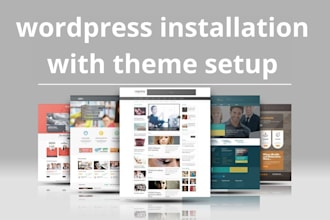wordpress installation with theme setup