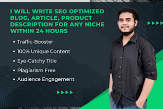 write plagiarism free seo optimized content in 12 hour