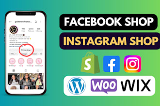 set up facebook and instagram shop with integrate shopify, wordpress