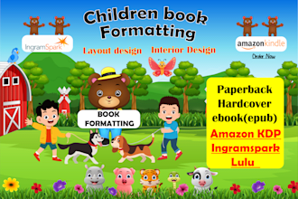 do children book formatting and layout design for amazon KDP ebook paperback