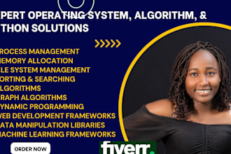 do operating system, algorithm, python tasks and projects