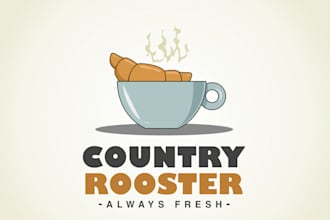 eye catching food bakery coffee shop restaurant logo design