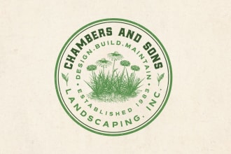 create a vibrant landscape and garden logo design