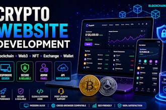 develop a professional crypto exchange, wallet, or blockchain website