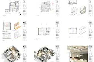 design your architectural project via cad, revit,sketchup