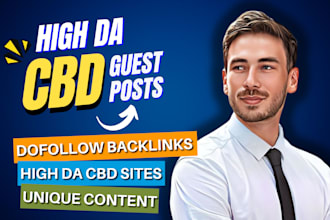 high authority cbd guest post dofollow seo backlinks building for google ranking
