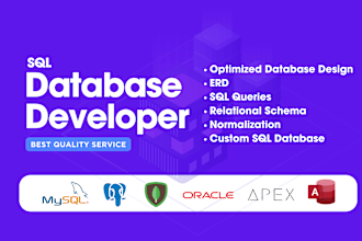 design database sql, sql queries, erd, in mysql, ms access, oracle, postgresql