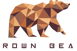 create a unique geometric polygonal logo in low poly style