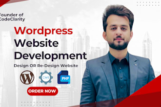 create wordpress website design and responsive business website development