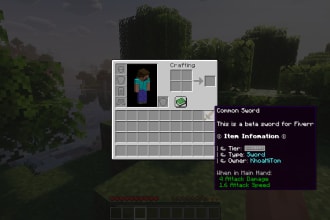 design professional tiers of minecraft items