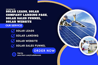 generate solar leads solar company landing page solar sales funnel solar website