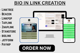 create bio in link like linktree, beacon, linkpop, stan store for tiktok shop