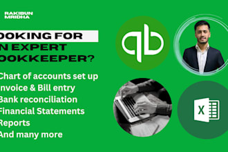 help you in accounting, bookkeeping on quickbooks online