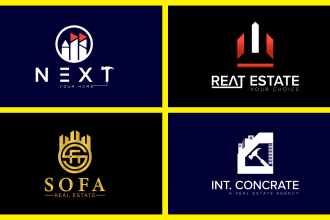 do property, realtor, home real estate branding logo design