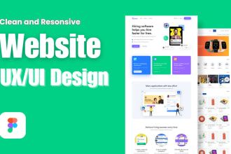 design figma landing page, figma website, figma design website or website mockup