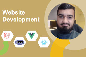 be website developer, PHP laravel developer, vuejs, react
