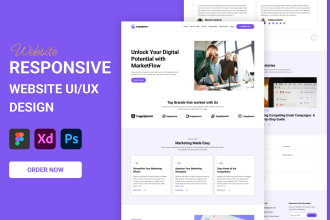 do figma website design, website UI UX design, figma landing page UI design