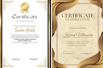 create stunning and personalized certificate designs