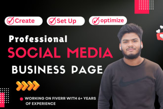 create and set up your social media accounts and setup facebook business page