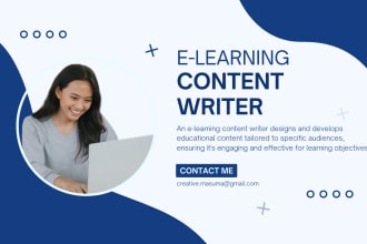 write content for elearning courses